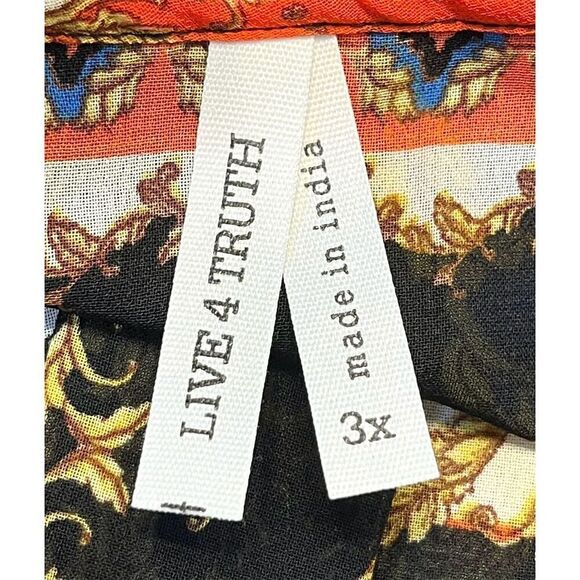 LIVE 4 TRUTH Women's 3X Royal Print Kimono Caftan Maxi Dress - Picture 6 of 10